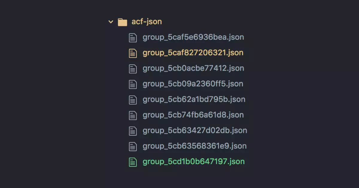 ACF fields in JSON files