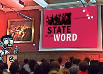 Un zombie presenta una wordcamp de wordpress, todo normal